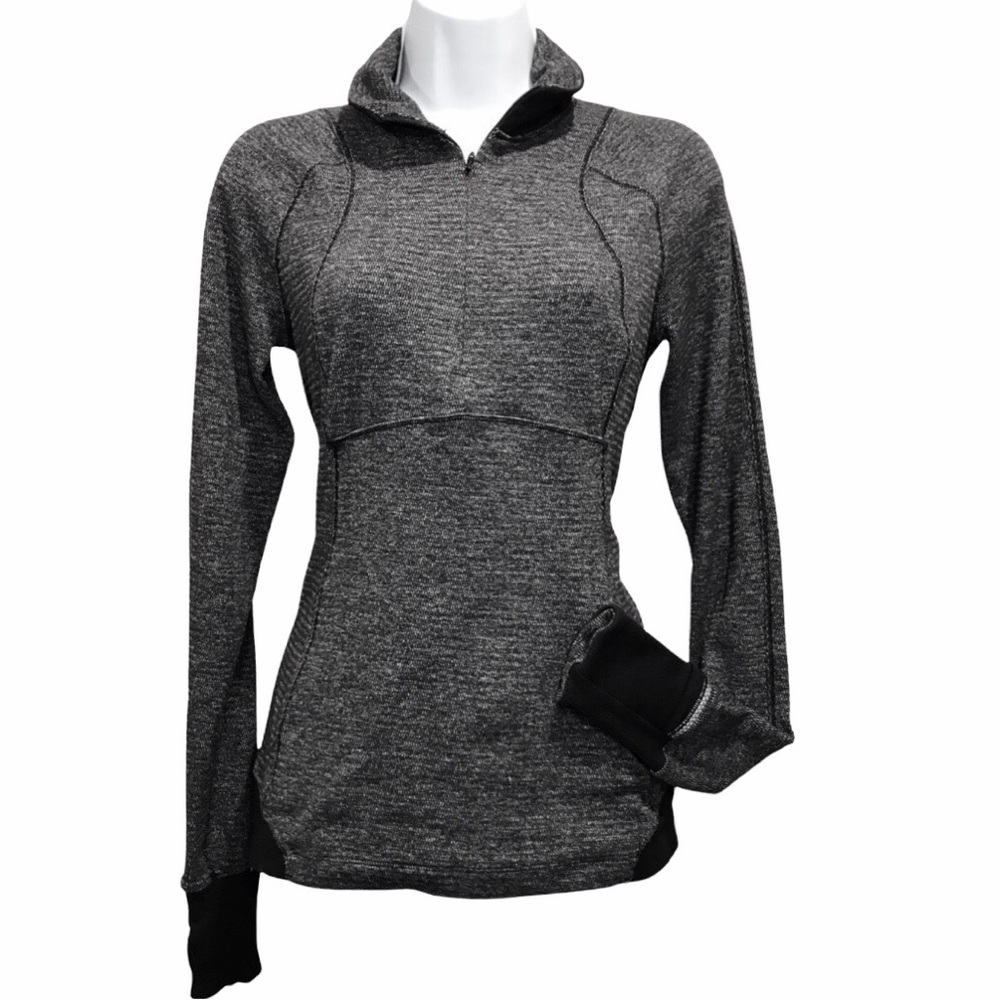LULULEMON Runderful 1/2 Half Zip Long Sleeve Pullover Top + Small Reusable Bag - Picture 13 of 16